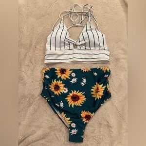 New Sunflower Maternity Swimsuit Size Small